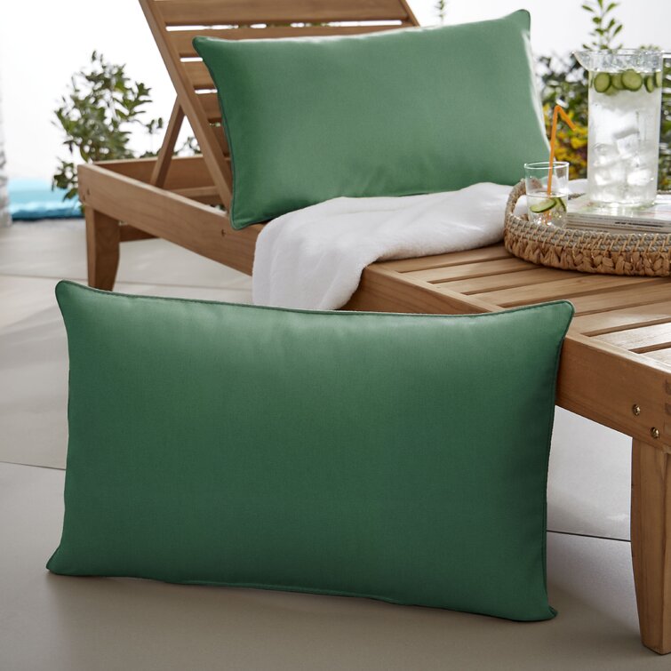 Forest green lumbar online pillow